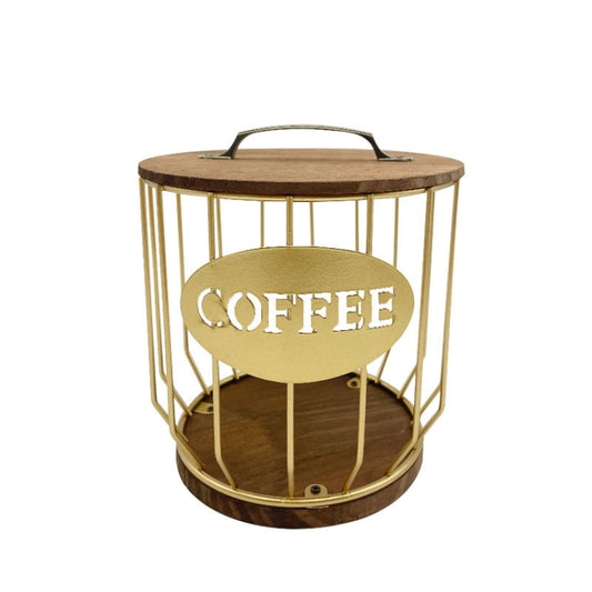 Coffee Capsule Filter Storage Basket Home Kitchen Decorations, Color: C Gold by bashfashion