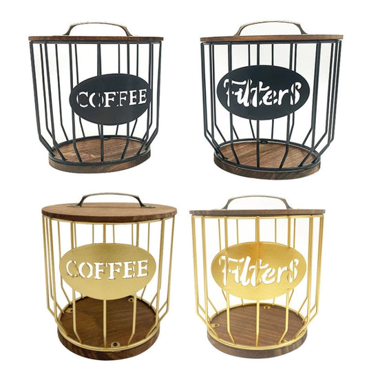 Coffee Capsule Filter Storage Basket Home Kitchen Decorations, Color: F Black by bashfashion