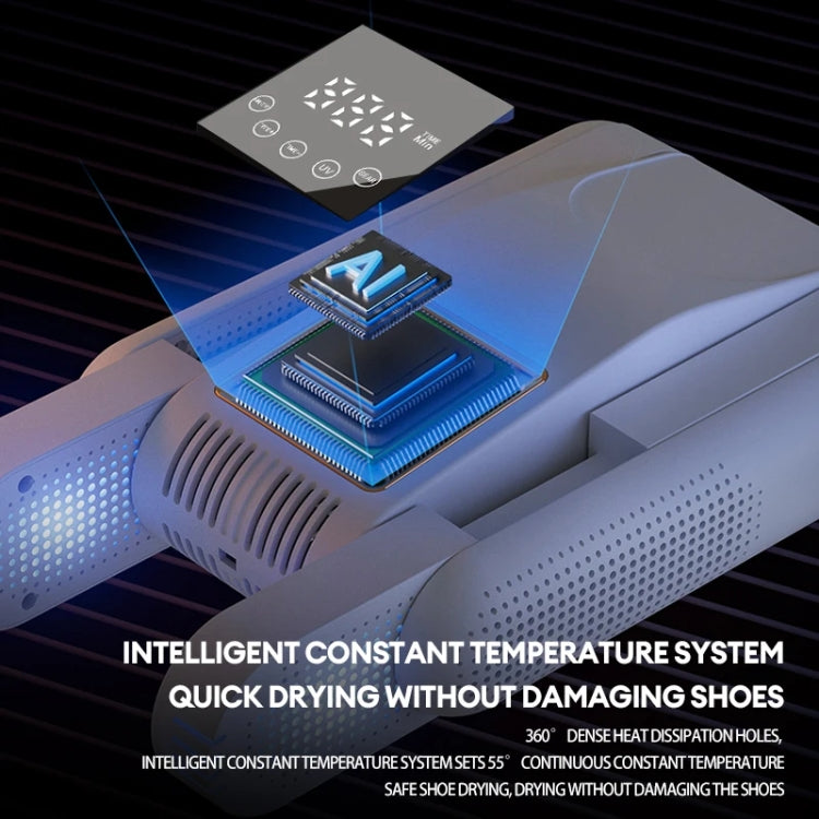 UV Antibacterial LED Touch Intelligent Constant Temperature Shoe Dryer, Spec: EU Plug(White) by bashfashion