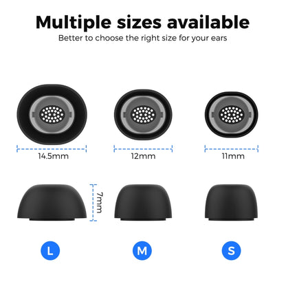 For Samsung Galaxy Buds3 Pro AhaStyle WG173 Earphone Silicone Earbuds, Size: S(Black) by AhaStyle