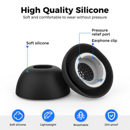 For Samsung Galaxy Buds3 Pro AhaStyle WG173 Earphone Silicone Earbuds, Size: S(Black) by AhaStyle