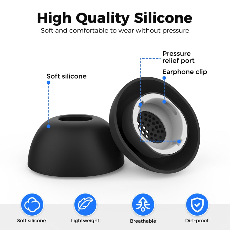 For Samsung Galaxy Buds3 Pro AhaStyle WG173 Earphone Silicone Earbuds, Size: S+M+L(White) by AhaStyle