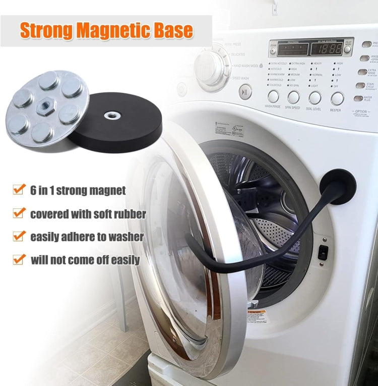 Universal Flexible Magnetic Washing Machine Door Stopper Front Load Washer Door Prop 66mm Black by bashfashion