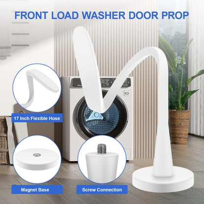 Universal Flexible Magnetic Washing Machine Door Stopper Front Load Washer Door Prop 66mm White by bashfashion