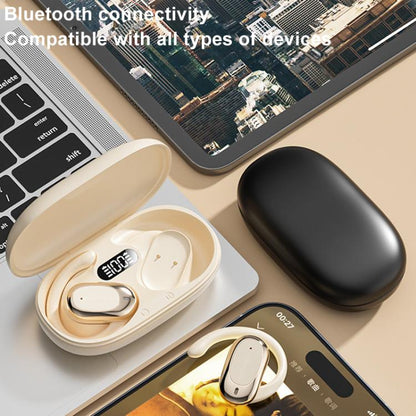 Bone Conduction Wireless Noise Reduction On-Ear Bluetooth Earphones(Black) by bashfashion