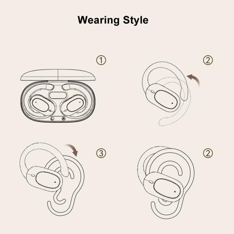 Bone Conduction Wireless Noise Reduction On-Ear Bluetooth Earphones(Black) by bashfashion