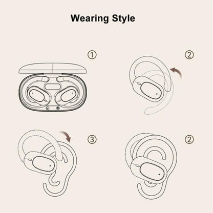 Bone Conduction Wireless Noise Reduction On-Ear Bluetooth Earphones(Black) by bashfashion