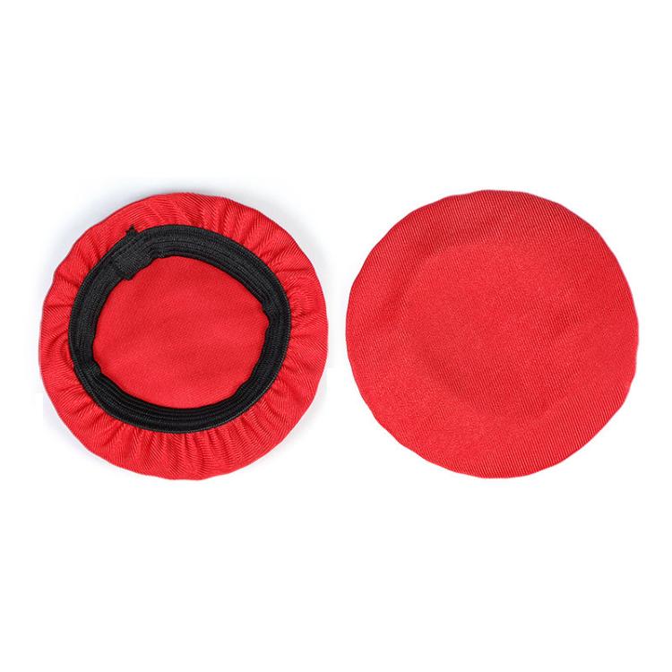 2pcs Universal Round Reusable Headset Dust Cover Sweat-proof Breathable Protective Cover, Color: L Red by bashfashion