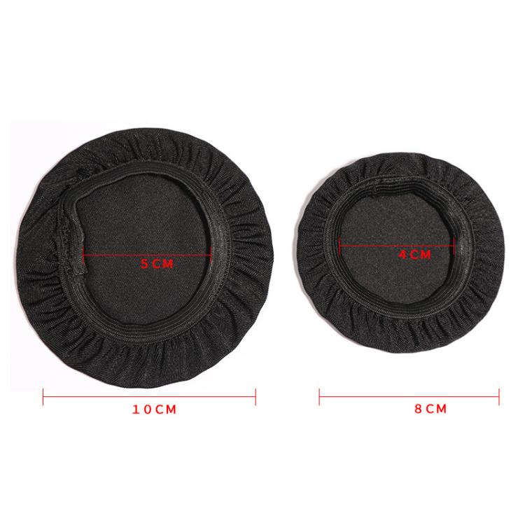 2pcs Universal Round Reusable Headset Dust Cover Sweat-proof Breathable Protective Cover, Color: L Black by bashfashion