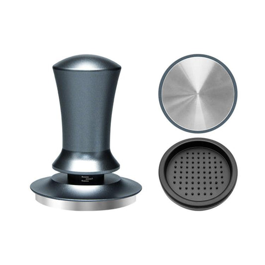 Scale Horizontal Constant Pressure Coffee Grinder Stretching Powder Press Hammer, Style: Silver Blue Flat Bottom+Round Base(51mm) by bashfashion