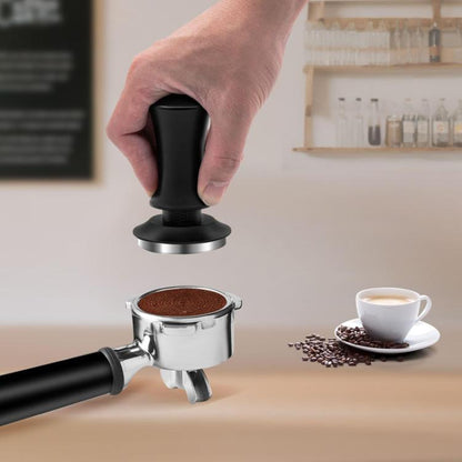 Scale Horizontal Constant Pressure Coffee Grinder Stretching Powder Press Hammer, Style: Black Thread+Round Base(51mm) by bashfashion