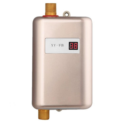 3000W Small Tankless Electric Water Heater For Kitchen Bathroom US Plug(Gold) by bashfashion