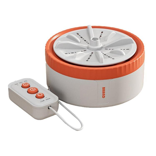 Mini Portable Underwear Socks Turbine Washing Machine, Color: Orange Three-speed Timing by bashfashion