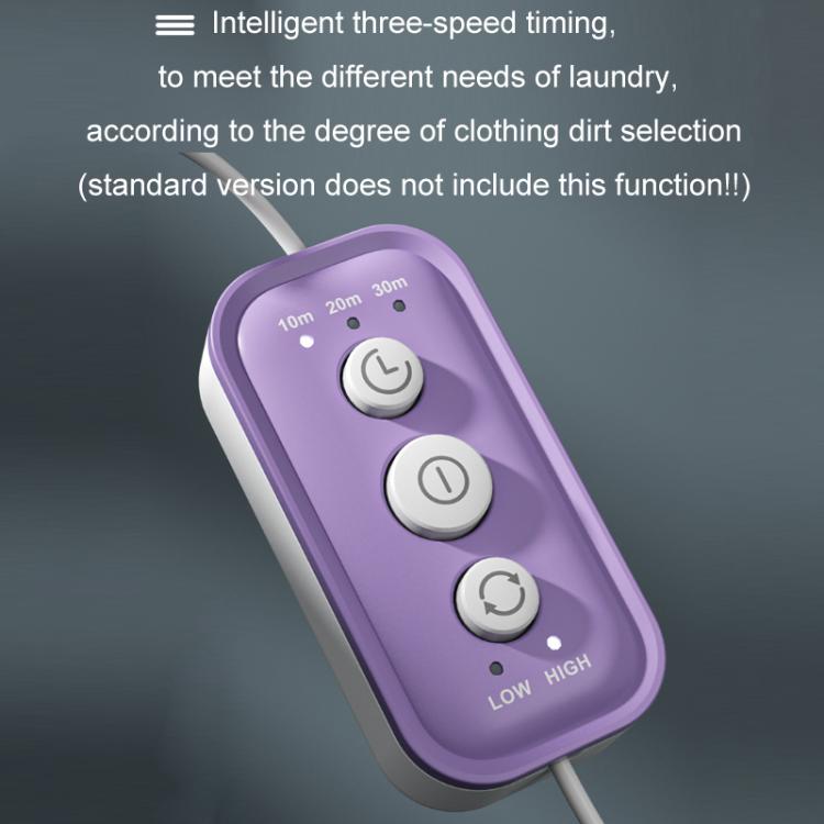 Mini Portable Underwear Socks Turbine Washing Machine, Color: Purple Three-speed Timing by bashfashion