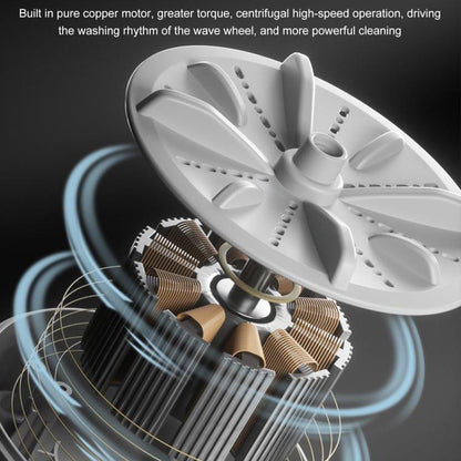 Mini Portable Underwear Socks Turbine Washing Machine, Color: Gray Three-speed Timing by bashfashion