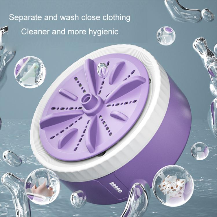 Mini Portable Underwear Socks Turbine Washing Machine, Color: Gray Three-speed Timing by bashfashion