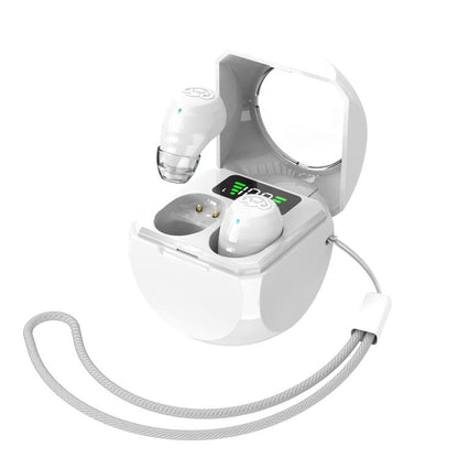 Smart ENC Noise Reduction Mini Bluetooth Earphones With Charging Compartment(White) by bashfashion