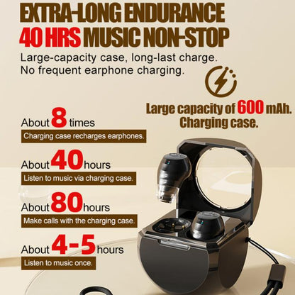 Smart ENC Noise Reduction Mini Bluetooth Earphones With Charging Compartment(Pink) by bashfashion