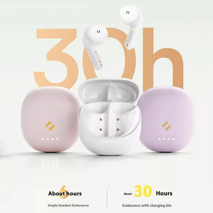 Havit E9 Semi-In-Ear ENC Noise Reduction Wireless Bluetooth Earphones, Color: Pink-Flagship Edition by Havit