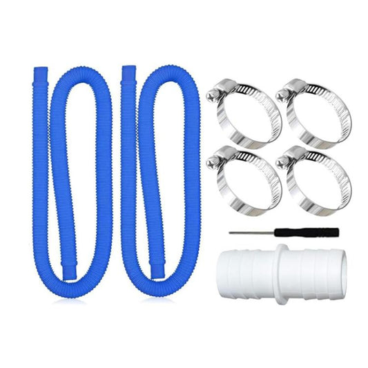 32mm Pool Hose + Connector + Screwdriver For Intex 300 GPH/530 GPH, Length: 1.5m Blue Hose by bashfashion