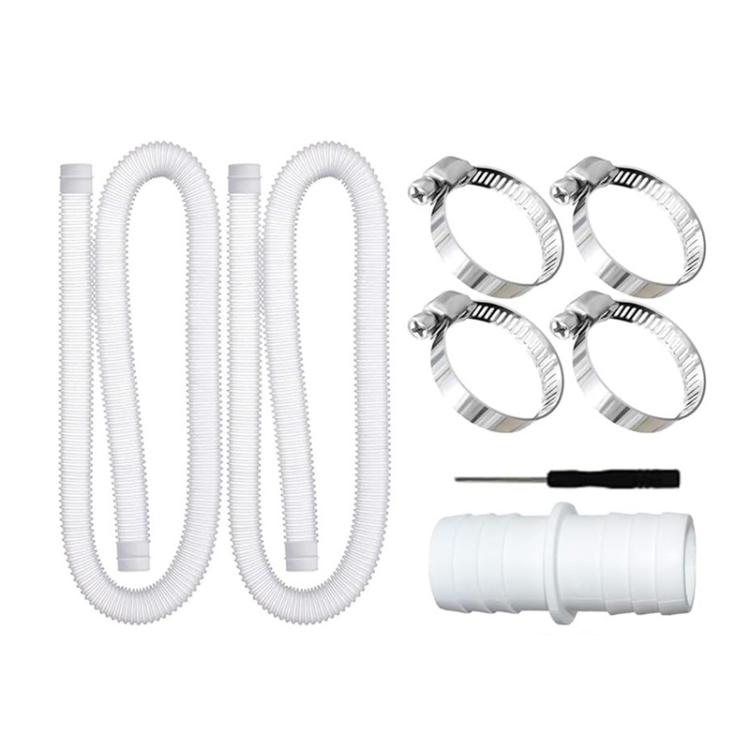32mm Pool Hose + Connector + Screwdriver For Intex 300 GPH/530 GPH, Length: 1m White Hose by bashfashion