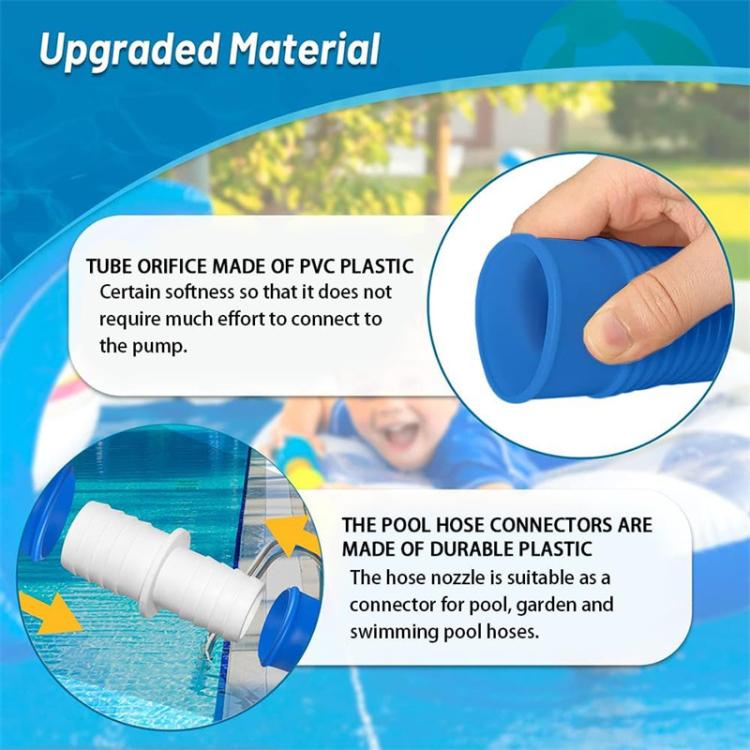 32mm Pool Hose + Connector + Screwdriver For Intex 300 GPH/530 GPH, Length: 1.5m Blue Hose by bashfashion