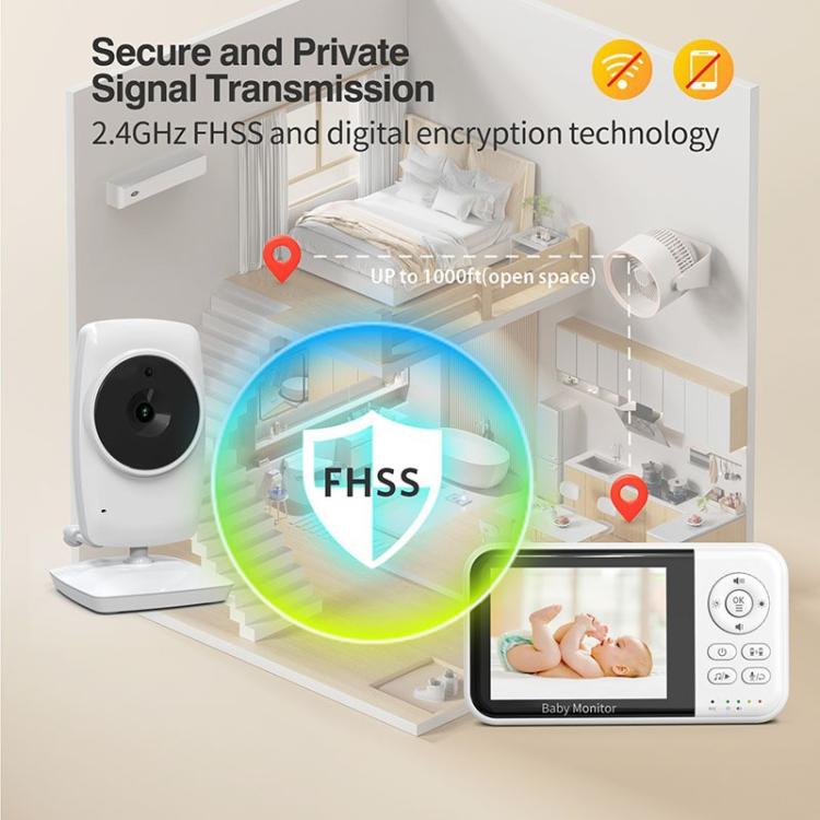 3.2 inch LCD Wireless Video Baby Monitor 2 Way Audio Talk Night Vision Surveillance Security Camera AU Plug by bashfashion