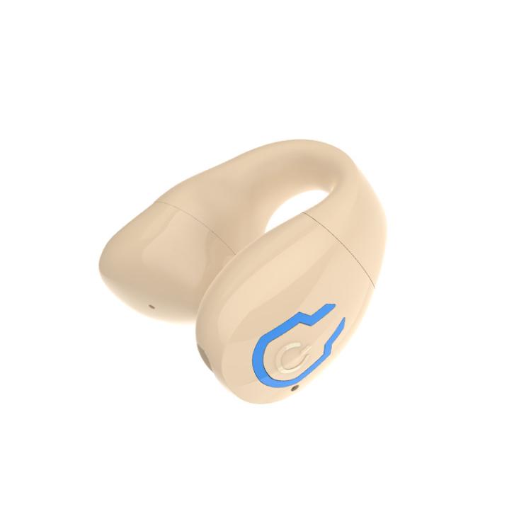 Bluetooth Earpiece Single Ear Clip-On Non-Intrusive Design Sports Headphones for Running(Skin) by bashfashion