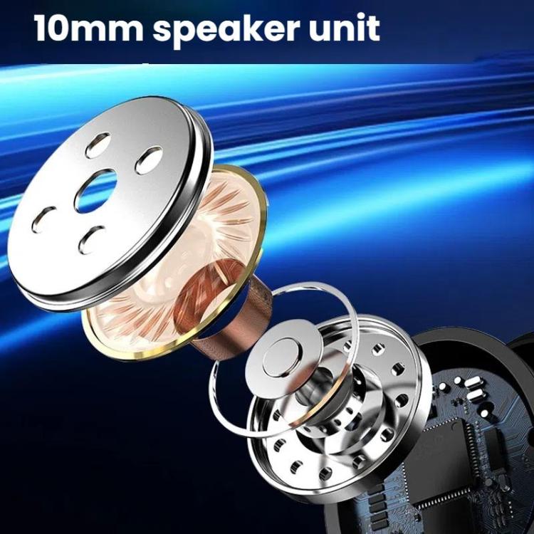 Bluetooth Earpiece Single Ear Clip-On Non-Intrusive Design Sports Headphones for Running(White) by bashfashion