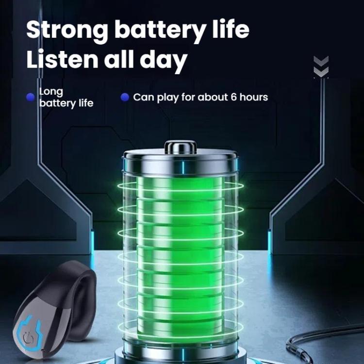 Bluetooth Earpiece Single Ear Clip-On Non-Intrusive Design Sports Headphones for Running(Skin) by bashfashion