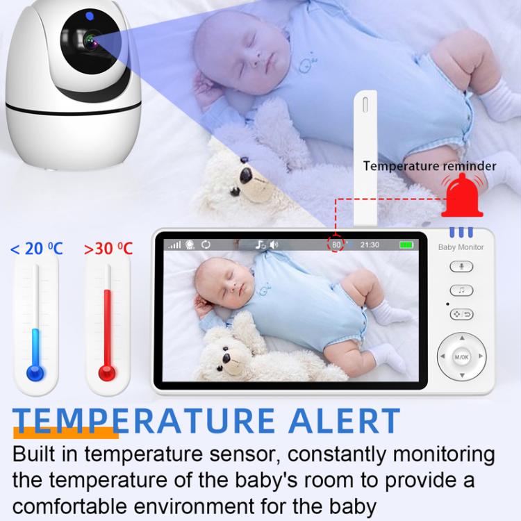 5 inch 1080P HD Baby Watcher Baby Monitor Camera US Plug by bashfashion