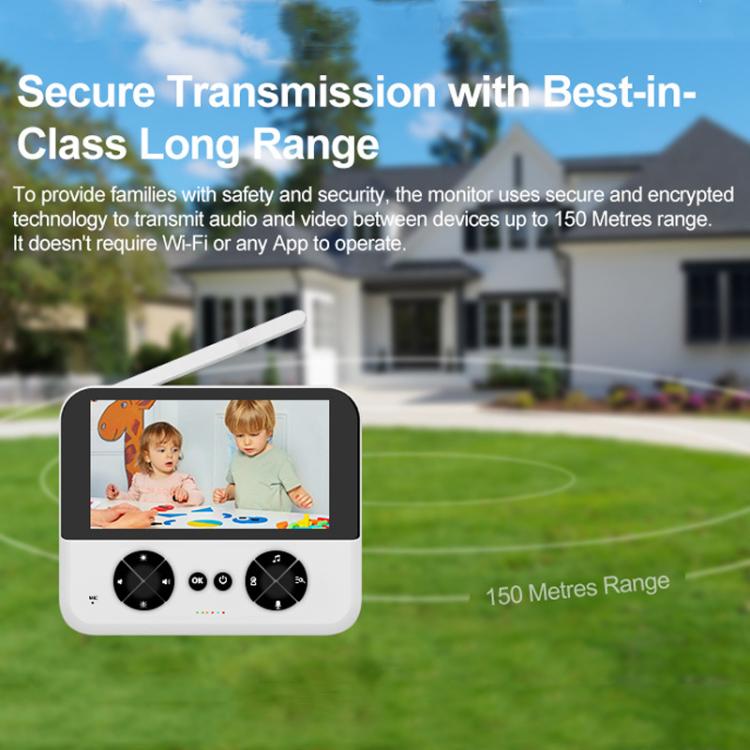 4.3 Inch IPS HD Display 720P Baby Monitor US Plug by bashfashion