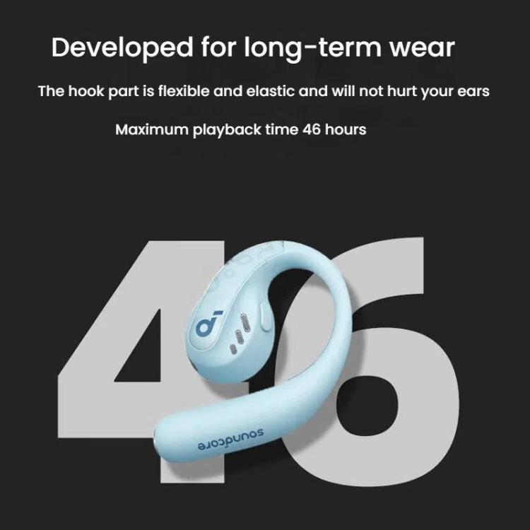 ANKER A3871 Soundcore AeroFit Pro Noise Reduction HD Sound Quality Bone Conduction Wireless Bluetooth Earphones(Blue) by ANKER