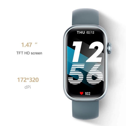 QS50 1.47inch TFT Screen Smart Wristband Support Bluetooth Calling / Oxygen Detection / Sleep Detection / Heart Rate Detection(Gray Green) by bashfashion