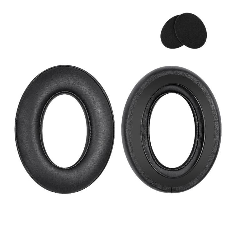 2pcs For Sennheiser HD545 / HD565 / HD580 / HD600 / HD650 Earphone Cover Sponge Earmuffs With Tuning Foam, Material: Protein Leather-Patchwork by bashfashion