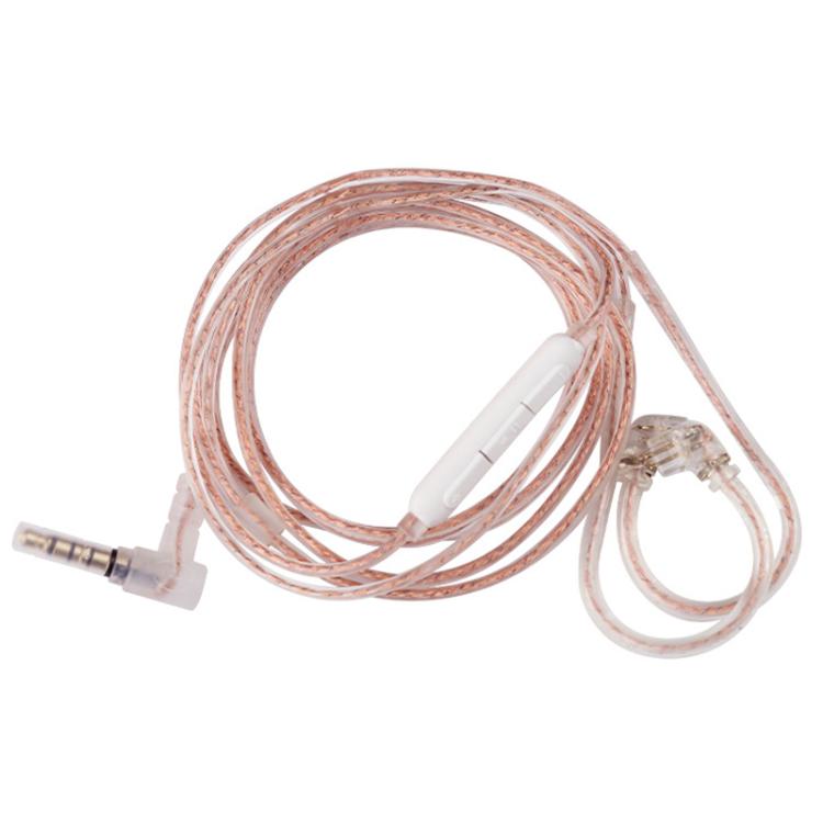 CVJ Dual Parallel 2 Pin 0.78mm S Universal Headphone Cable, Style: With Mic by CVJ