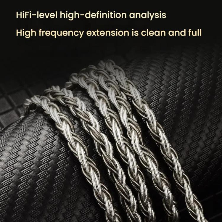CVJ TS800 Eight Strands Copper Silver Plated Interchangeable Audio Plugs Headphone Upgrade Cable, Style: Type-C S Pin by CVJ