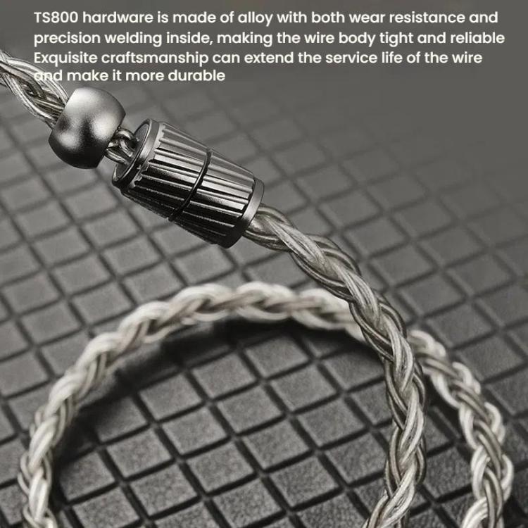 CVJ TS800 Eight Strands Copper Silver Plated Interchangeable Audio Plugs Headphone Upgrade Cable, Style: 4.4mm 0.75mm by CVJ