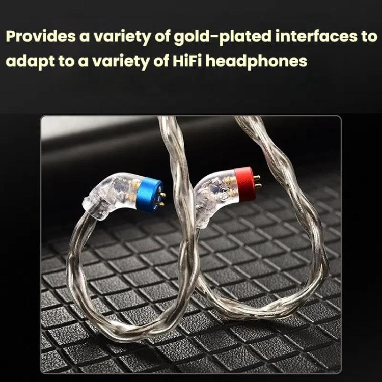 CVJ TS800 Eight Strands Copper Silver Plated Interchangeable Audio Plugs Headphone Upgrade Cable, Style: 4.4mm MMCX by CVJ