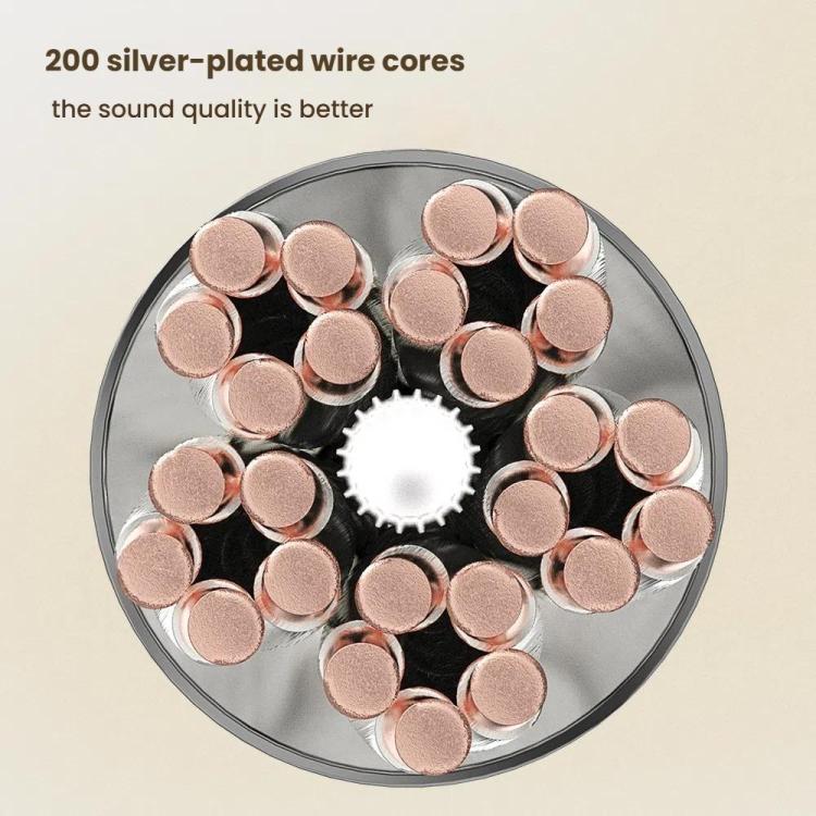 CVJ TS800 Eight Strands Copper Silver Plated Interchangeable Audio Plugs Headphone Upgrade Cable, Style: Type-C 0.78mm by CVJ