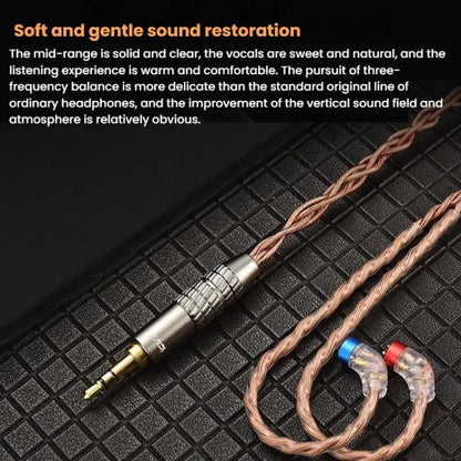 CVJ VS400 Interchangeable Audio Plug Oxygen-Free Copper Headphone Upgrade Cable, Style: 4.4mm 0.75mm by CVJ