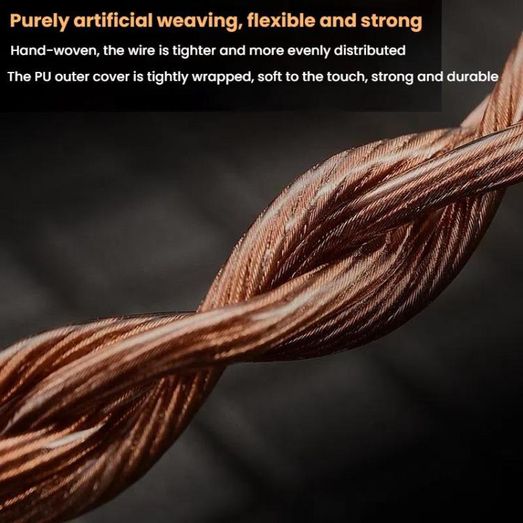 CVJ VS400 Interchangeable Audio Plug Oxygen-Free Copper Headphone Upgrade Cable, Style: 4.4mm 0.75mm by CVJ