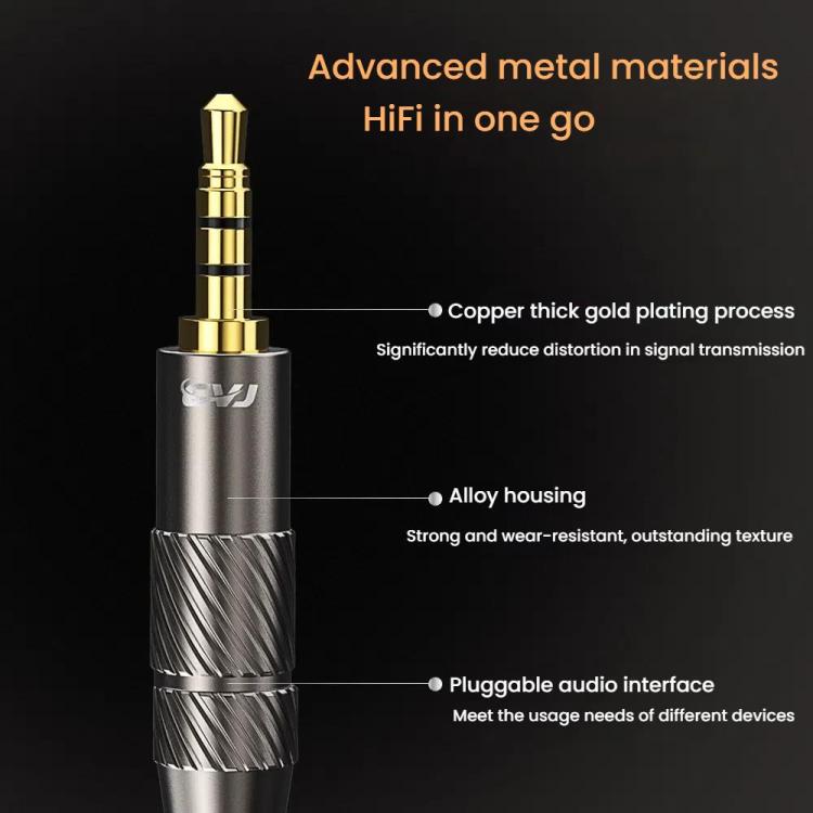 CVJ VS400 Interchangeable Audio Plug Oxygen-Free Copper Headphone Upgrade Cable, Style: 4.4mm 0.75mm by CVJ