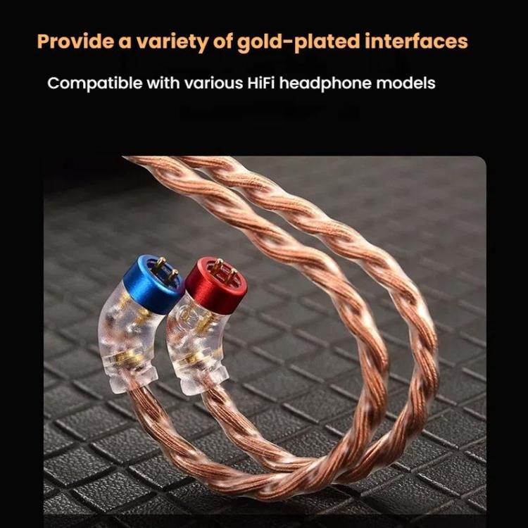 CVJ VS400 Interchangeable Audio Plug Oxygen-Free Copper Headphone Upgrade Cable, Style: 4.4mm MMCX by CVJ