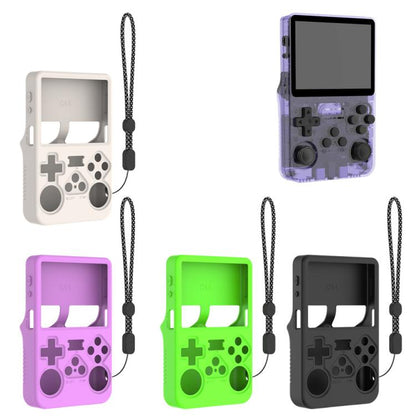 For ANBERNIC R36S Handheld Game Consoles Dustproof Silicone Protective Cover(Light Purple) by bashfashion