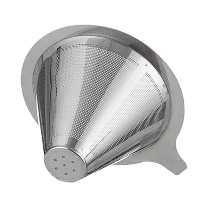 304 Stainless Steel Coffee Filter Reusable Mesh for Pour Over/Drip Coffee Maker, Spec: 2-4 Cups by bashfashion