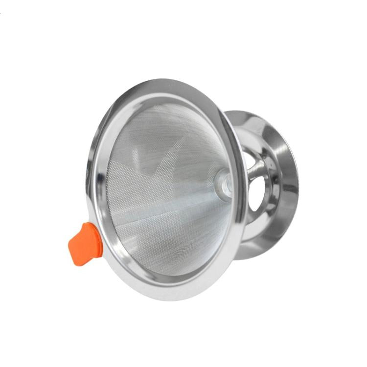 V60 Stainless Steel Coffee Filter with Base for Pour Over Brewing, Spec: 1-6 Cups 600-mesh by bashfashion