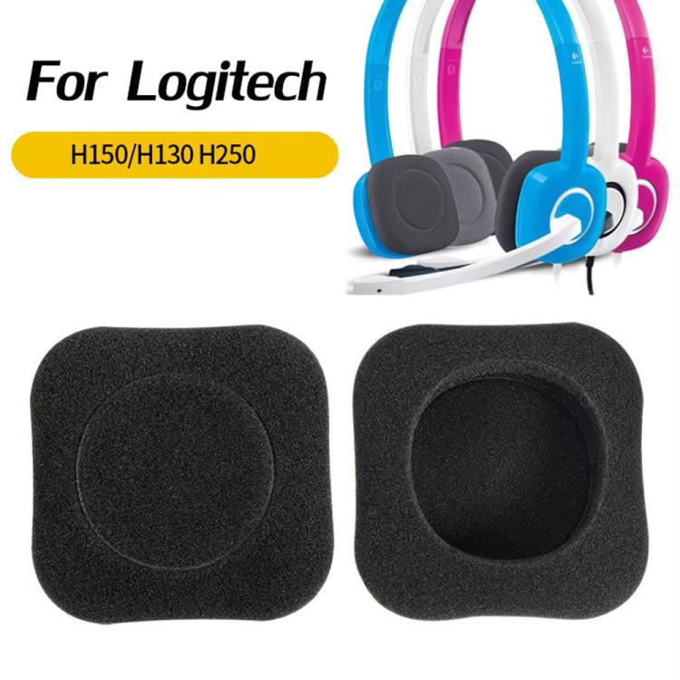 4pcs /Pack Foam Ear Pads For Logitech H150 / H130 / H250 Headphones(Gray) by bashfashion