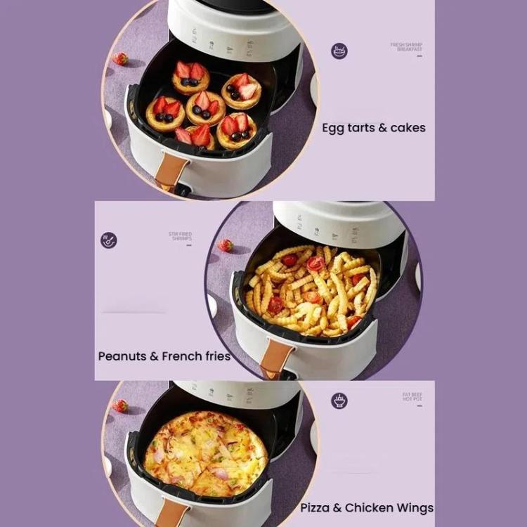 8L Air Fryer Household Multi-Function Large Capacity Oil-Free Electric Fryer, Color: White EU Plug by bashfashion