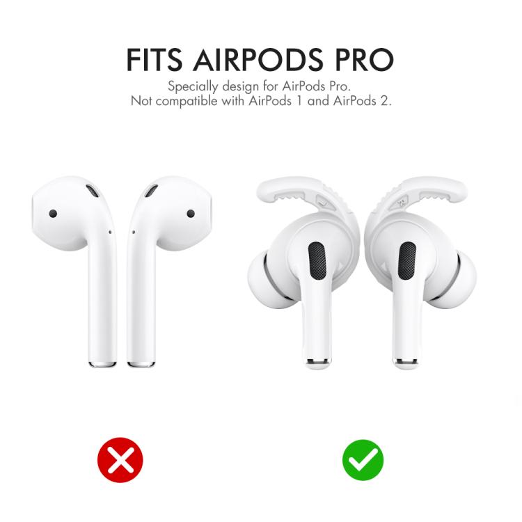 For AirPods Pro AhaStyle PT100 3pairs S+M+L Silicone Anti-Loss Anti-Slip Ear Hook Earplug Cap(Black) by AhaStyle